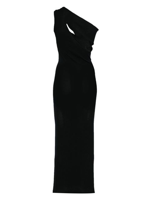 Black appliqué detail asymmetric dress FEDERICA TOSI | 4230542029